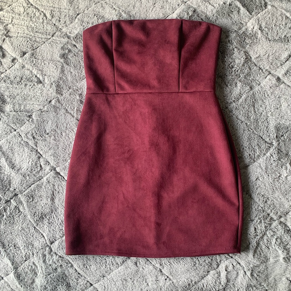 Windsor Strapless Maroon Minidress